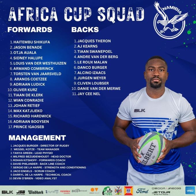 Namibia Rugby Union names 28-man squad for Rugby Africa Cup | African ...